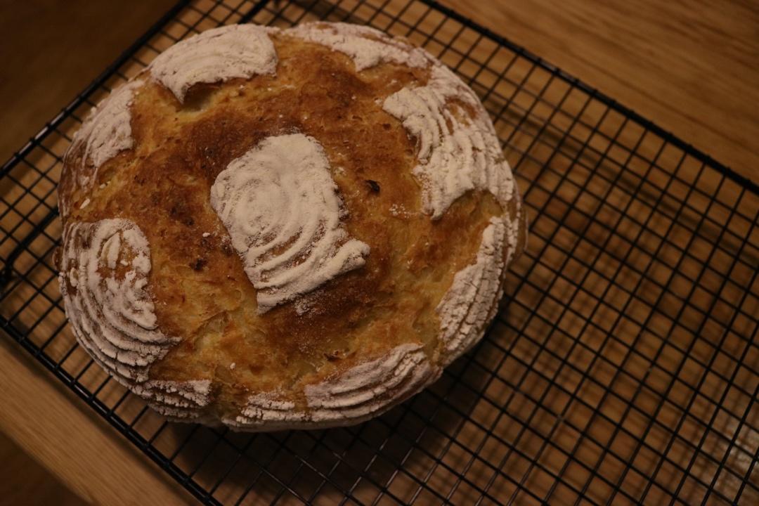 免揉黑椒土豆脆皮欧包