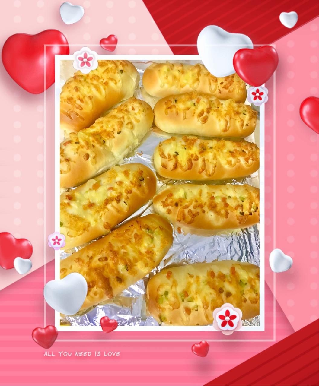 火腿肉松芝士面包