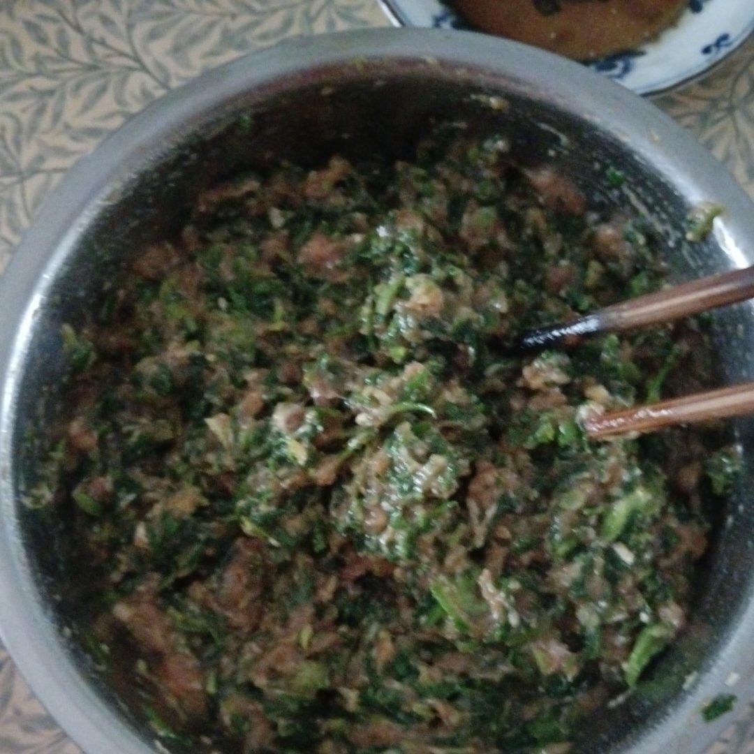 荠菜饺子馅（面包机搅出Q弹肉馅）