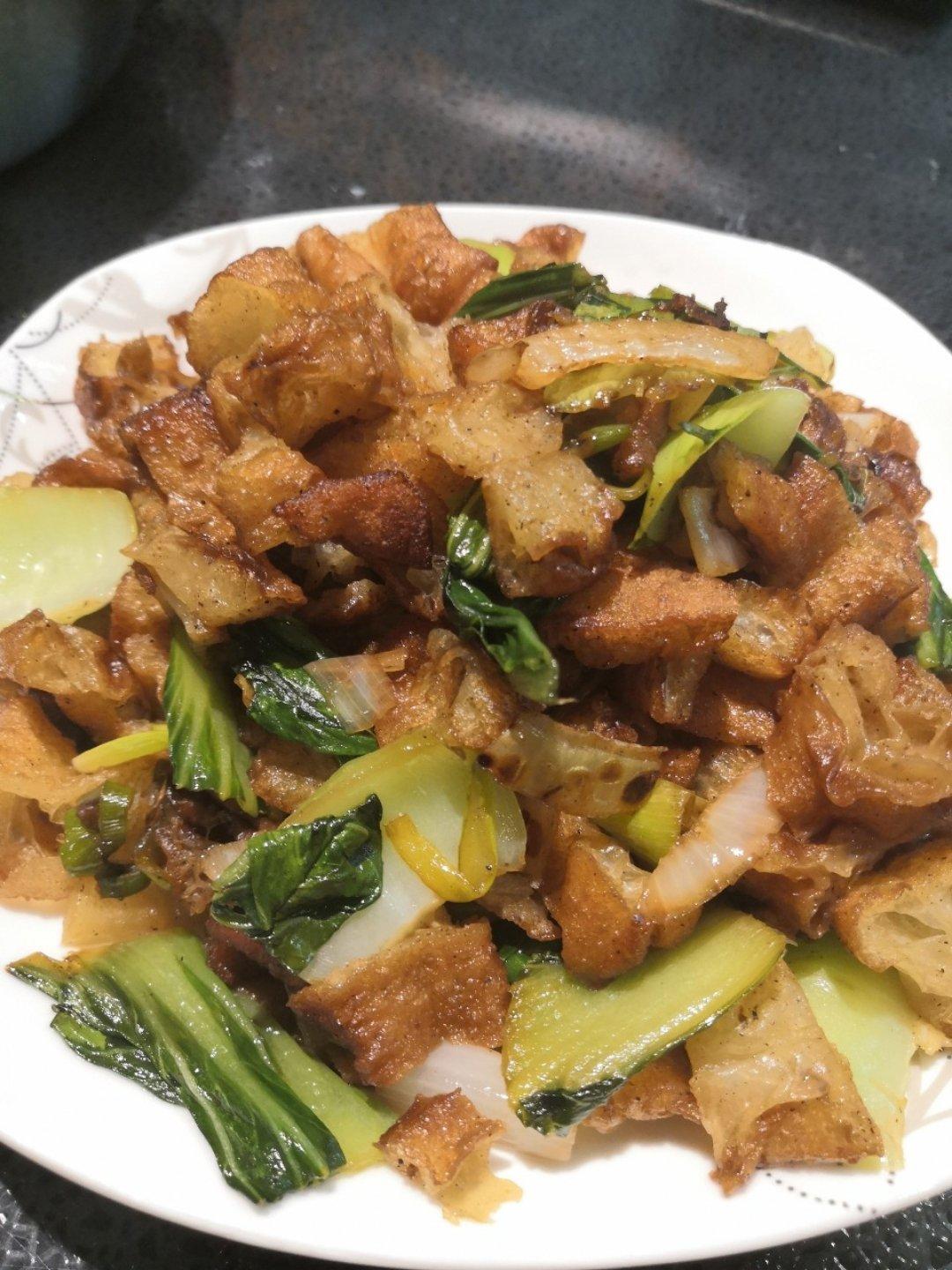 素炒油条