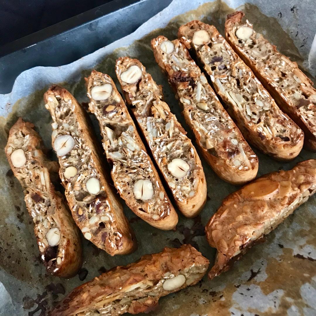 【健康零食】香蕉燕麦意式脆饼