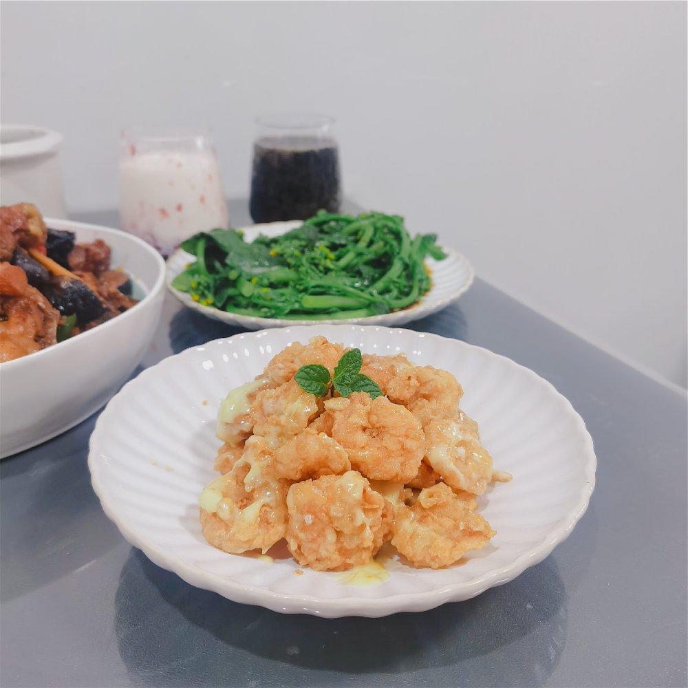 柏悦平替版芥末虾球