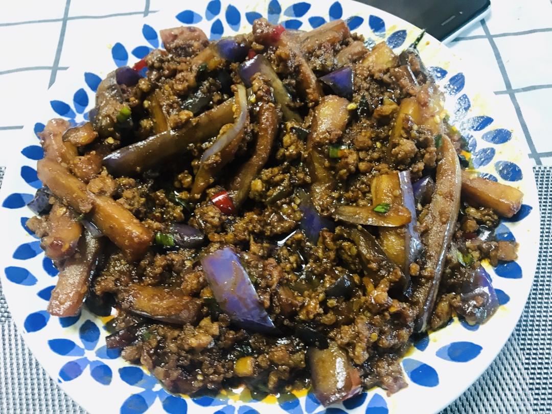 红烧肉沫茄子