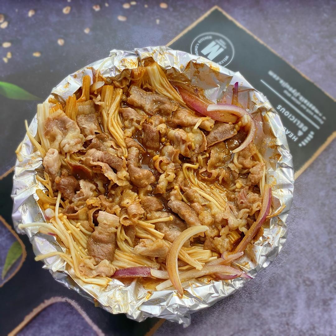 锡纸肥牛金针菇