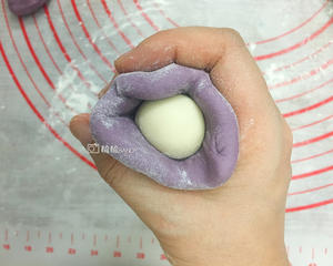 【原创】仿日本和果子造型的紫薯包子的做法 步骤6