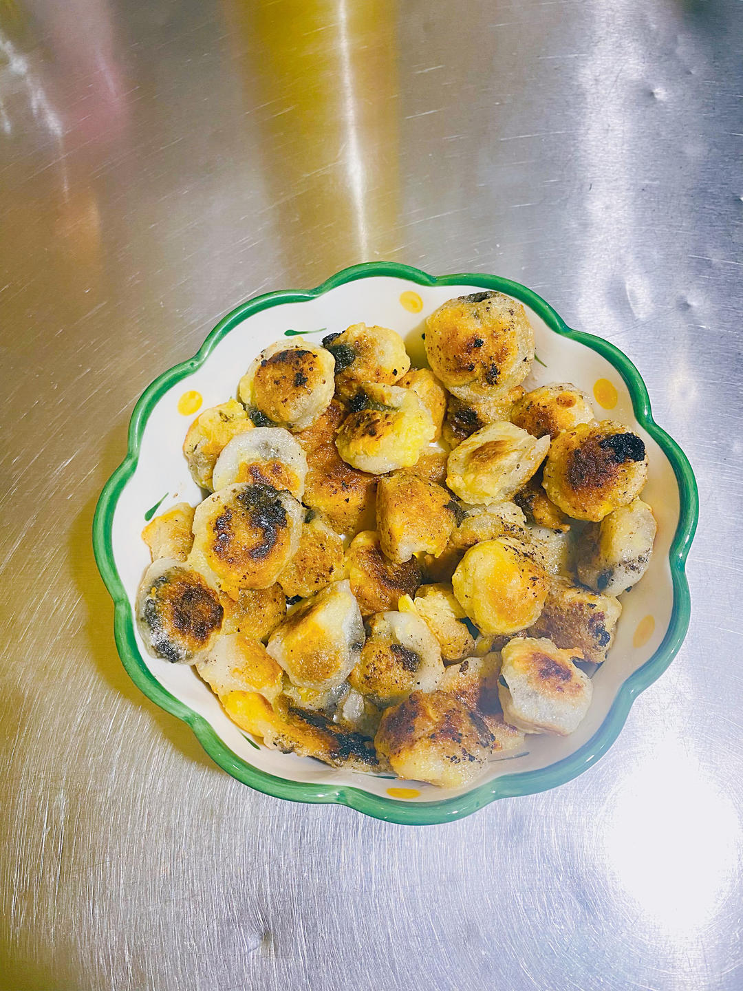 煎芝麻汤圆