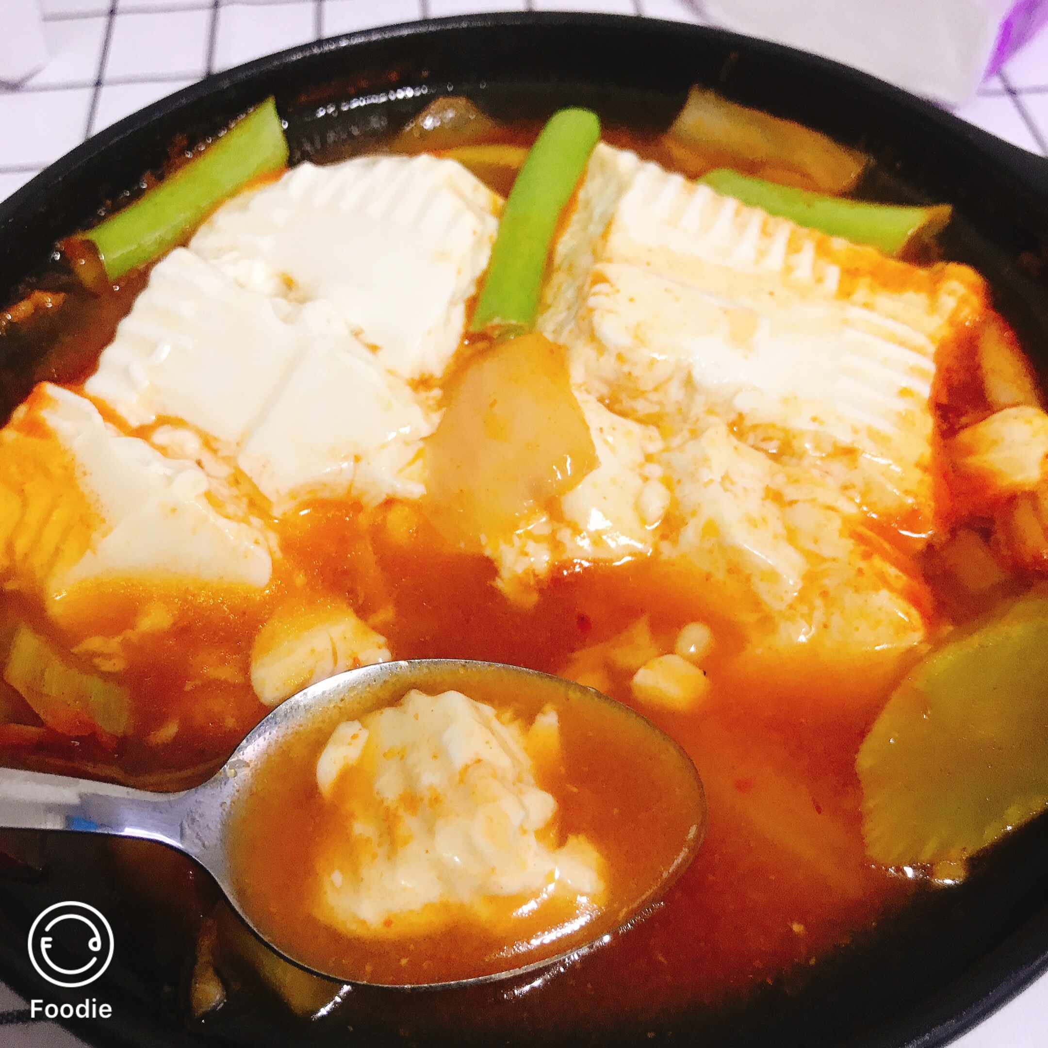 ❤️韩式泡菜豆腐汤：梨泰院class同款美食‼️的做法 步骤10