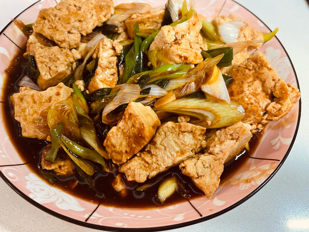 葱烧豆腐