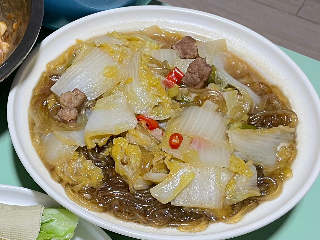 牛肉白菜炖粉条