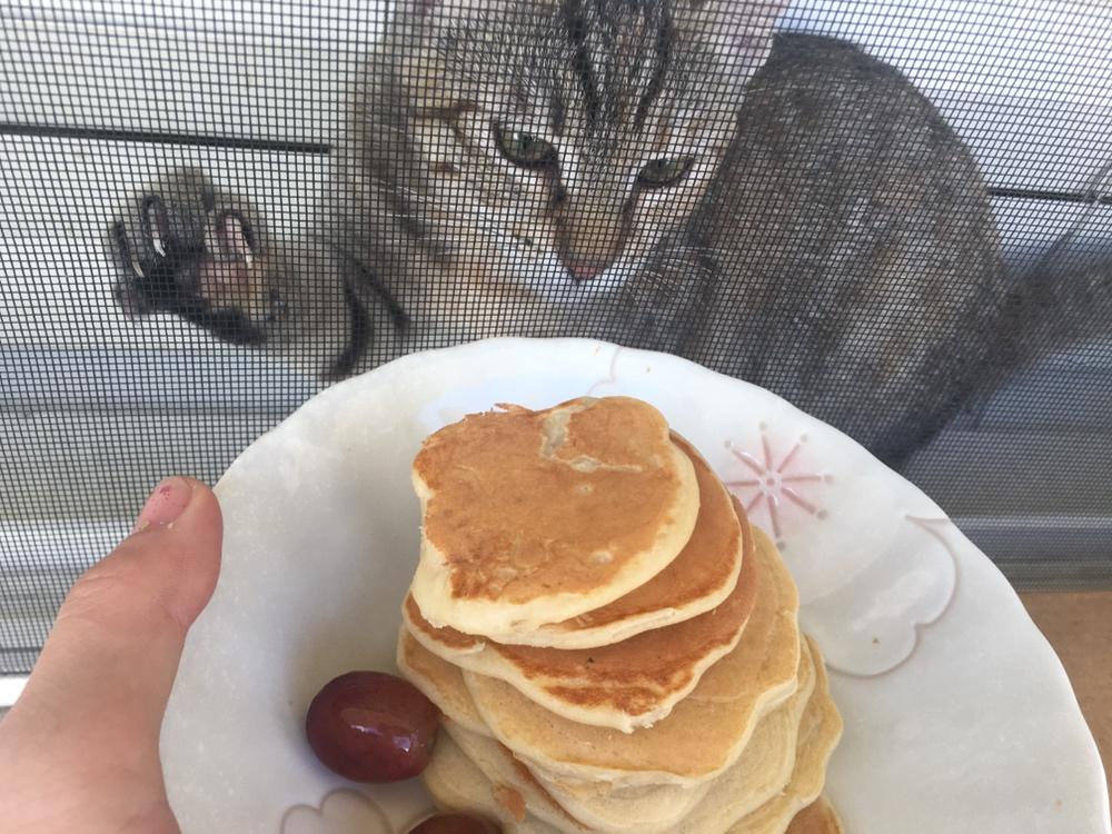 【减脂早餐】无油香蕉松饼（超简单）