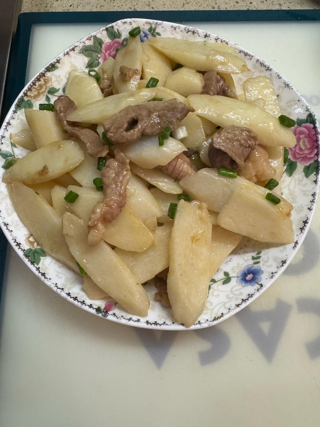 山药炒肉片