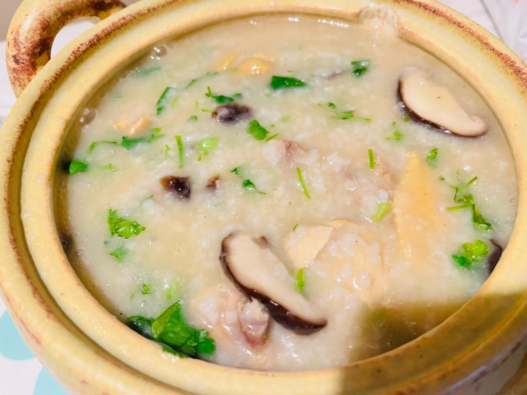 0失败香菇滑鸡粥