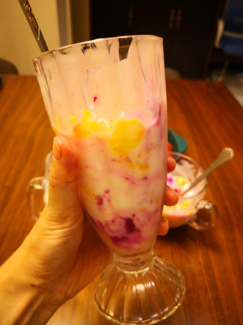 芒果火龙果奶昔 💛💜🤍梦幻免榨