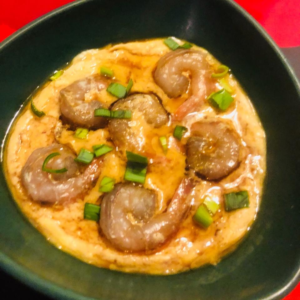 虾仁豆腐蒸水蛋