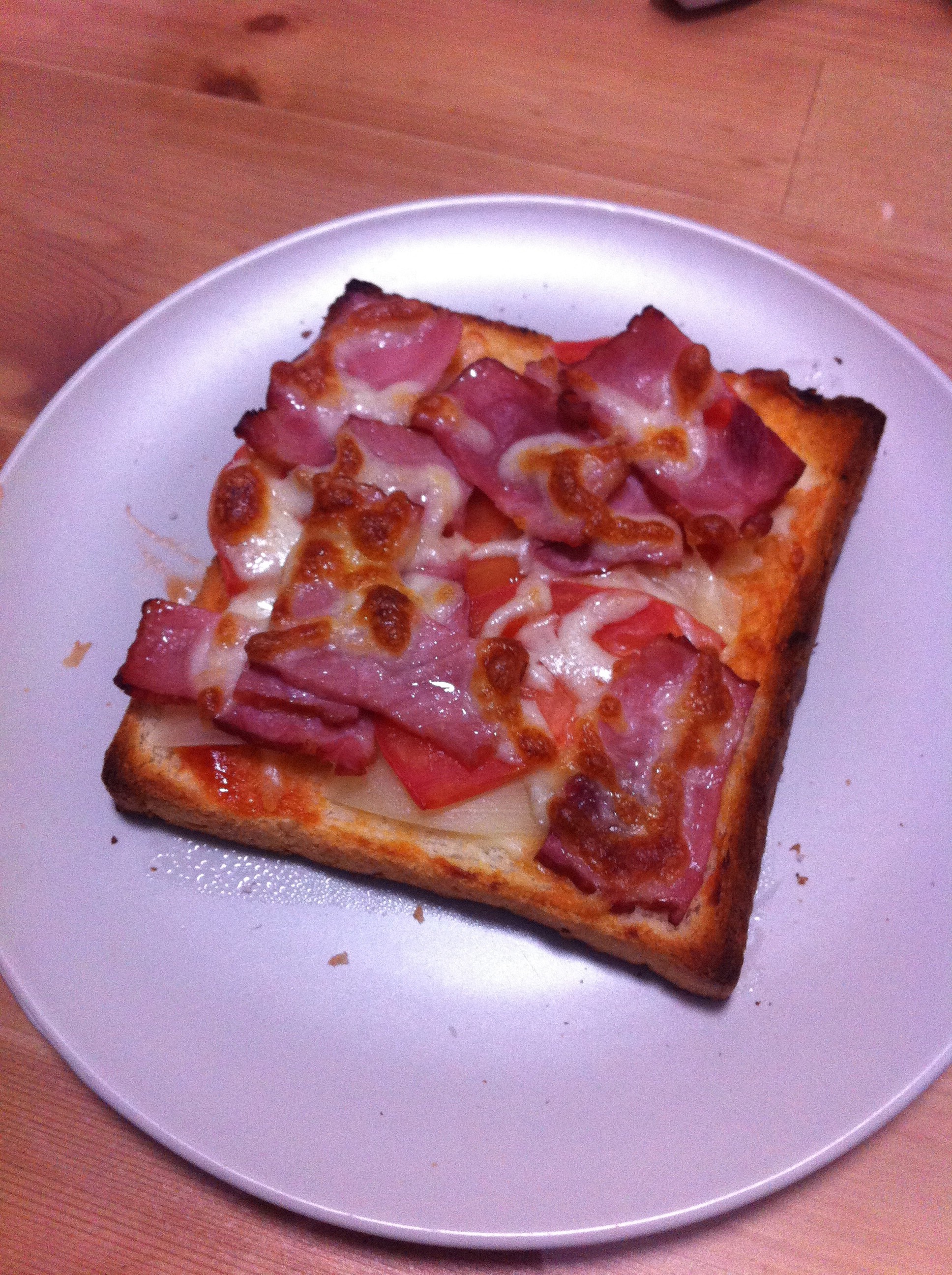 吐司培根小批萨