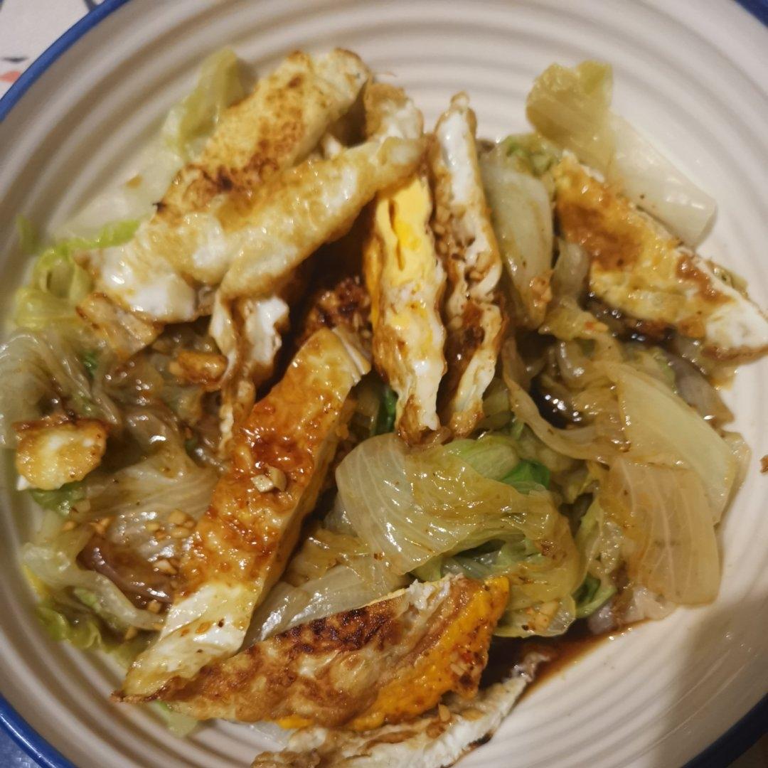 哇塞❗️火爆全网的包菜凉拌荷包蛋！绝了