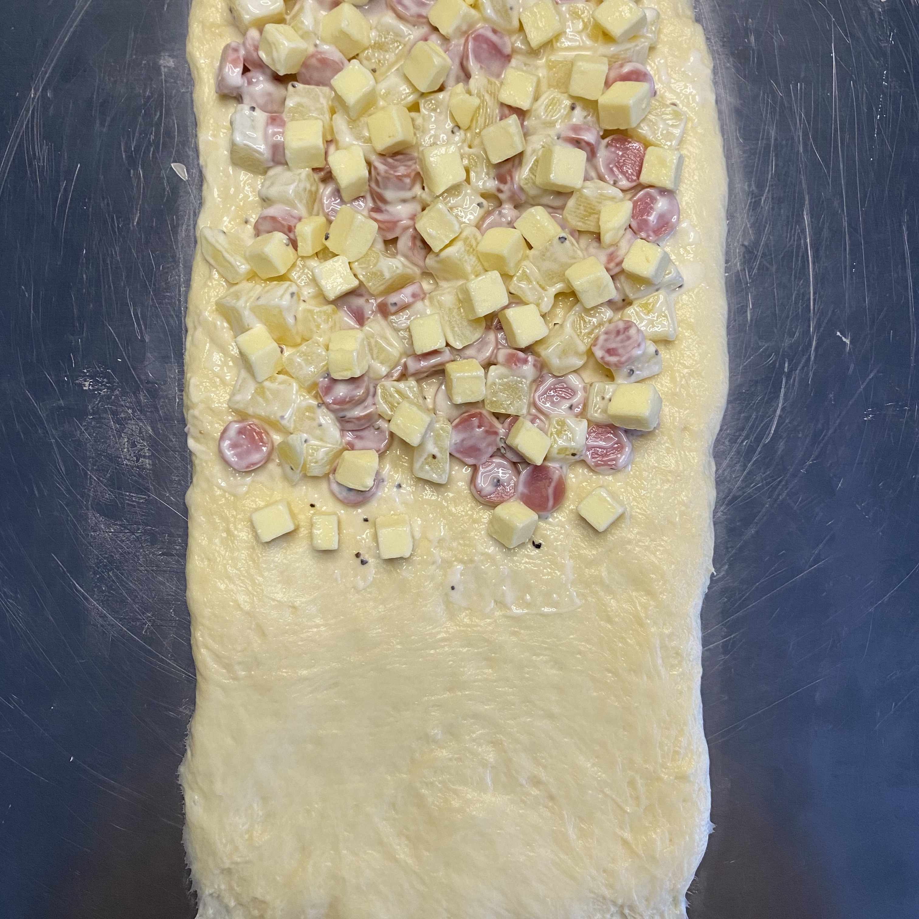一口下去超级满足的🥔土豆火腿芝士吐司🍞（450g低糖模具）的做法 步骤8