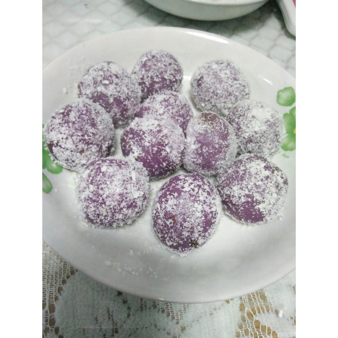 椰香紫薯糯米糍