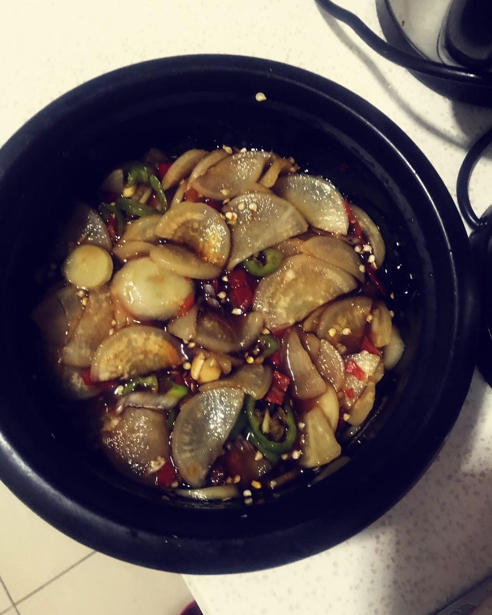 三步爽口酸酸辣辣腌萝卜片小咸菜