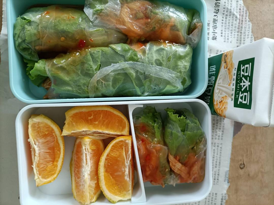 吃不胖的生菜鸡丝卷