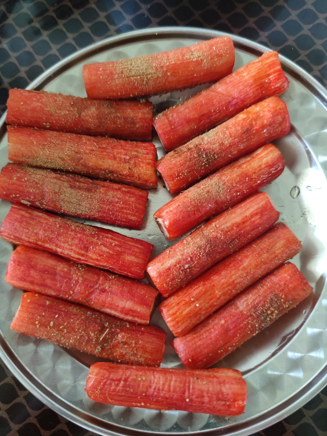 香辣烤蟹棒小吃零食