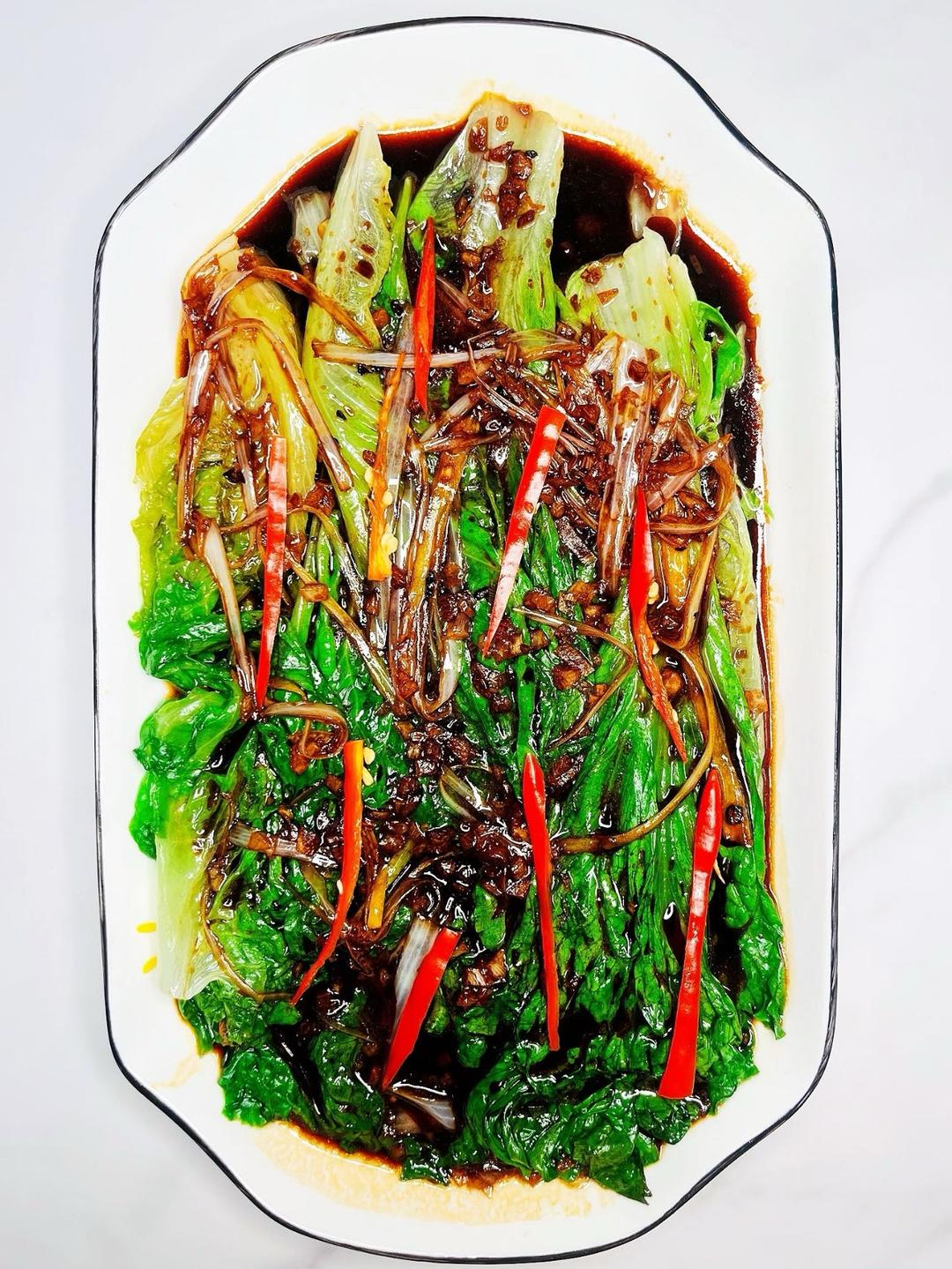 5分钟搞定爆好吃耗油生菜，减肥餐必备菜谱