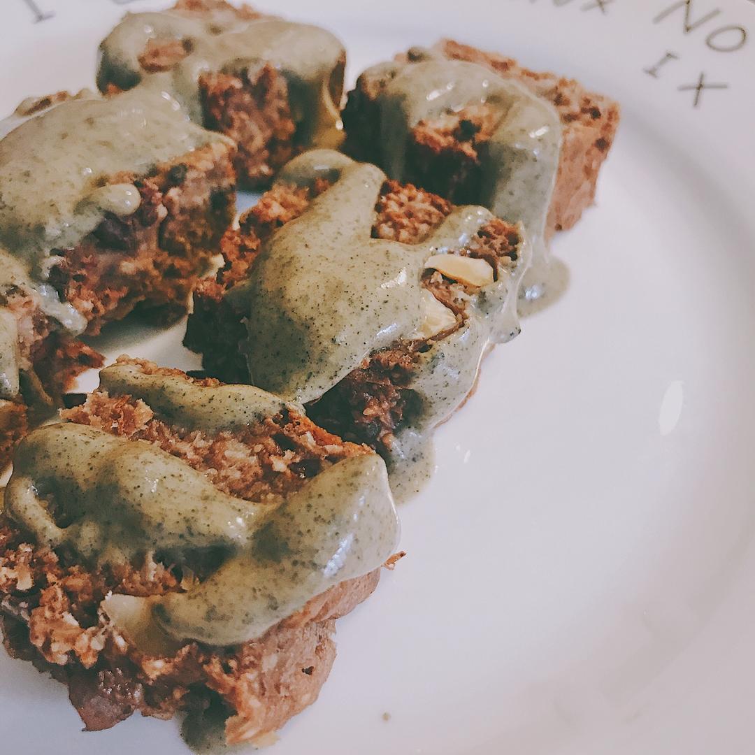 素食香蕉可可花生燕麦块