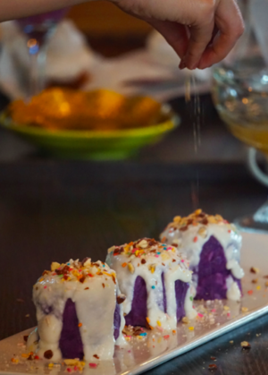 吃不胖的甜点紫薯山药泥的做法 步骤7