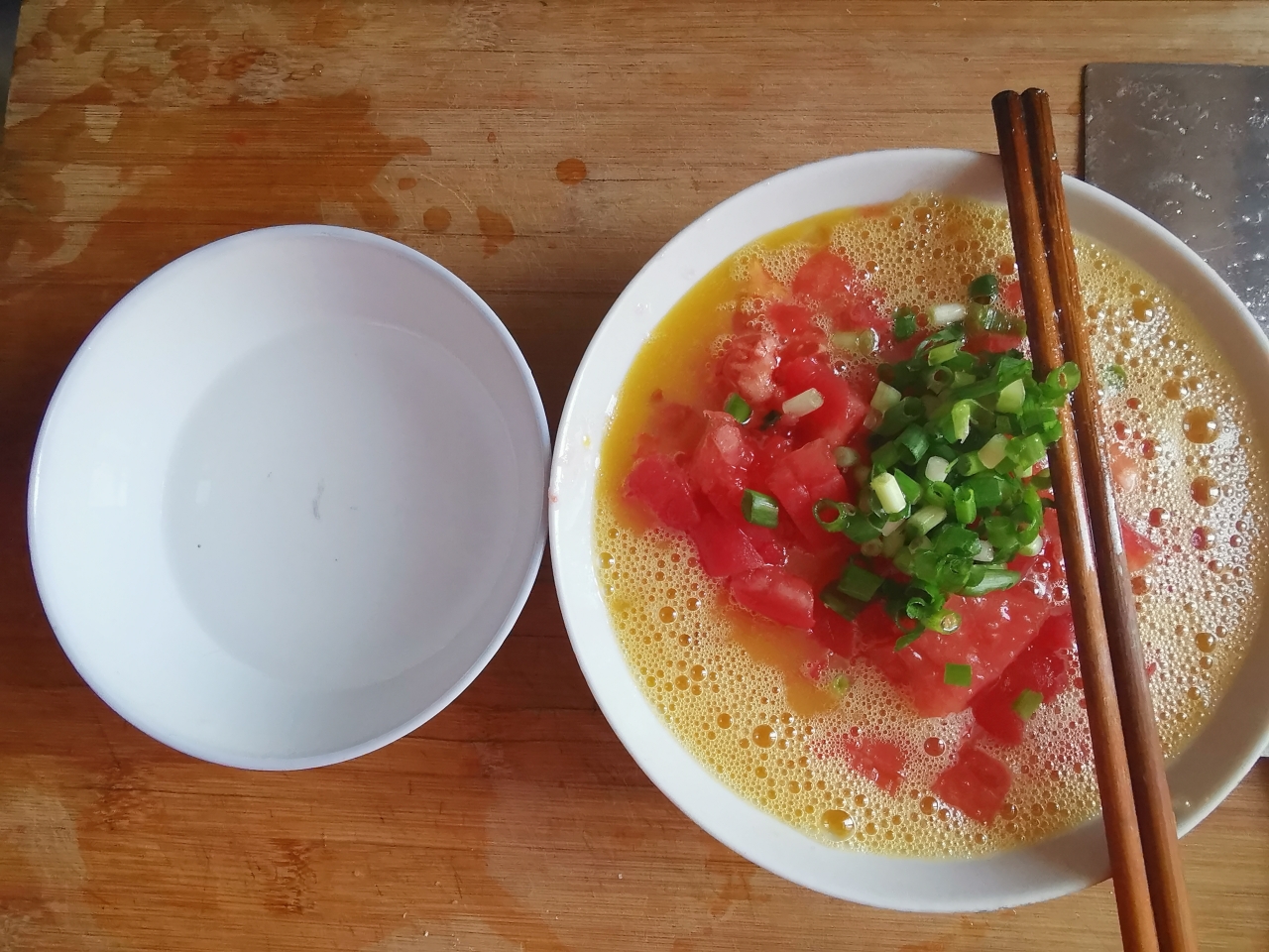 西红柿水炒鸡蛋——无油/零厨艺/电饼铛3分钟的做法 步骤4