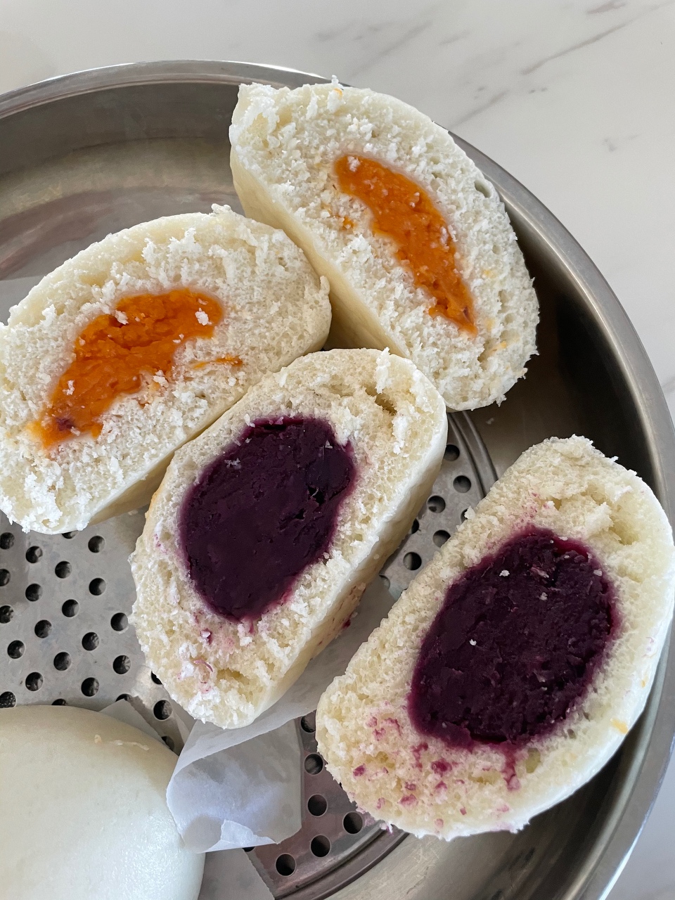 紫薯包、红薯包的做法