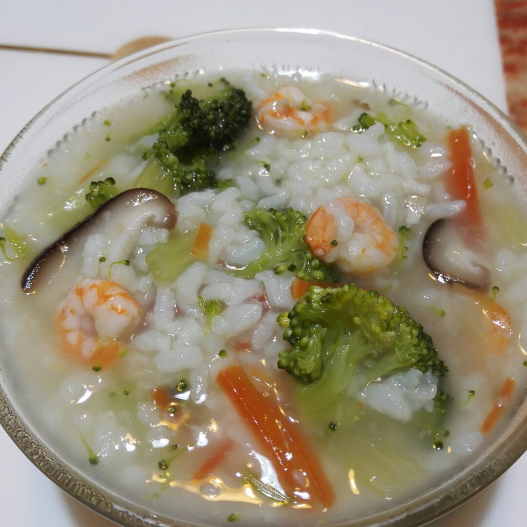 蔬菜虾仁粥