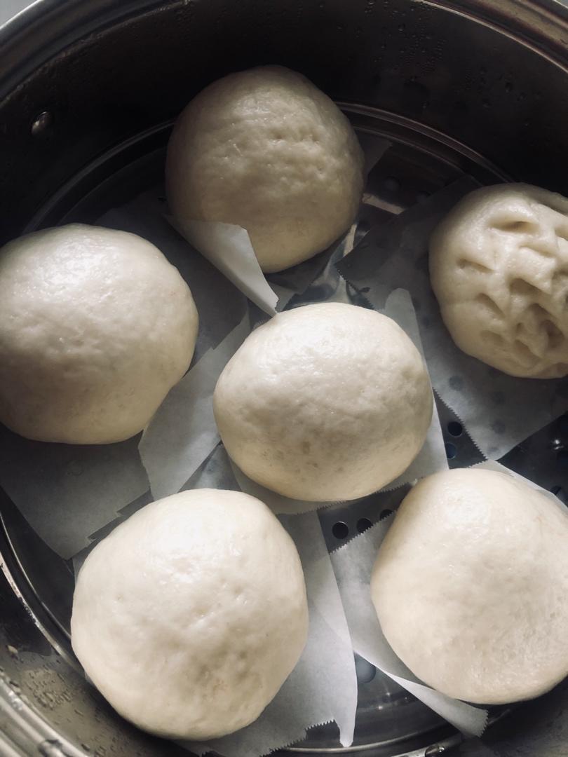 快手简易版    松软香甜   豆沙包  馒头