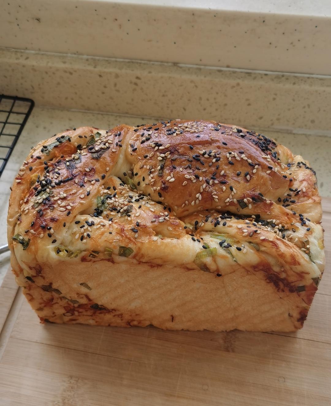 香葱肉松手撕吐司