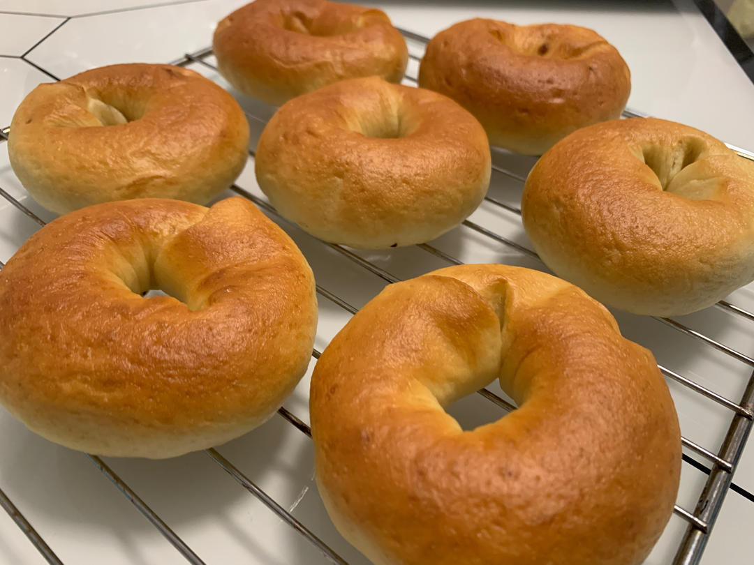 减脂神器 无油无糖钻石纹原味贝果