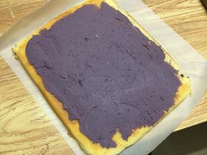 香芋紫薯蛋糕卷的做法 步骤6
