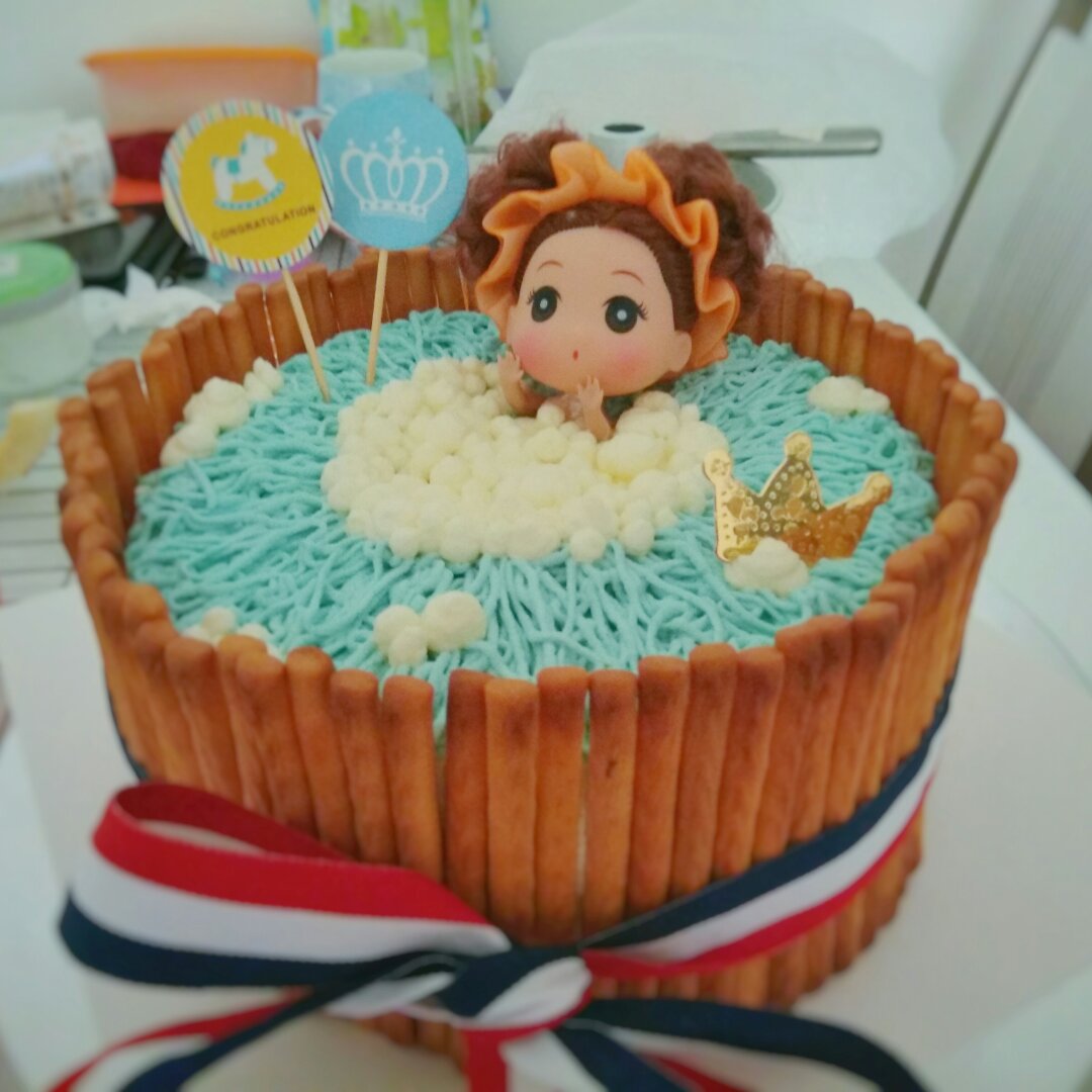 泡澡娃娃生日蛋糕（8寸）