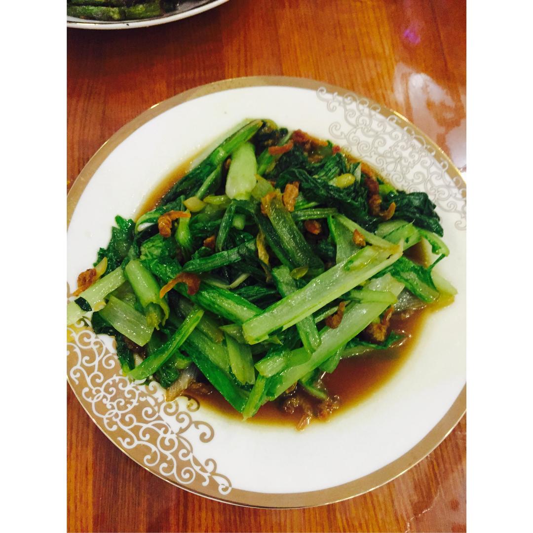 虾米炒小白菜的做法