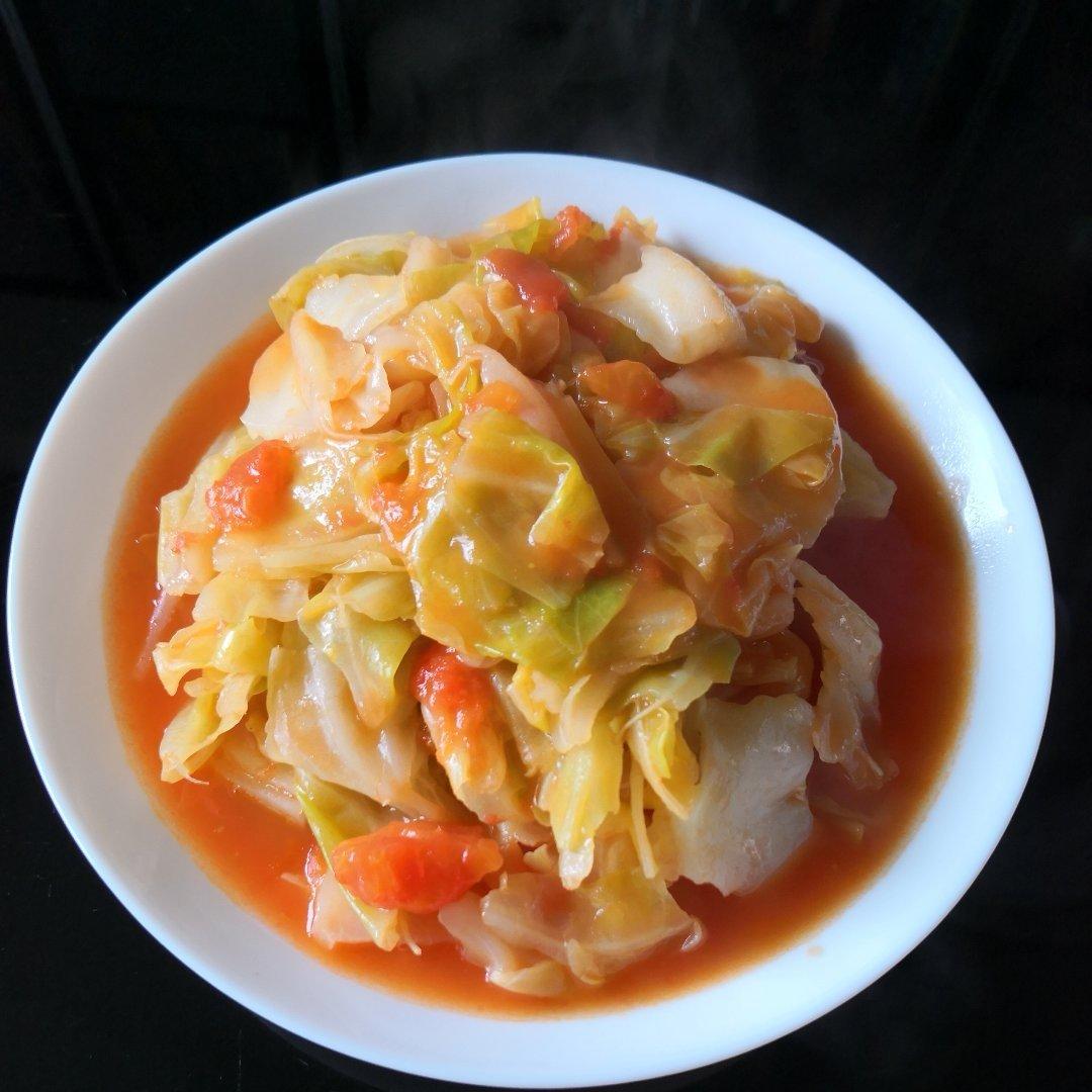 番茄圆白菜(包菜)丝