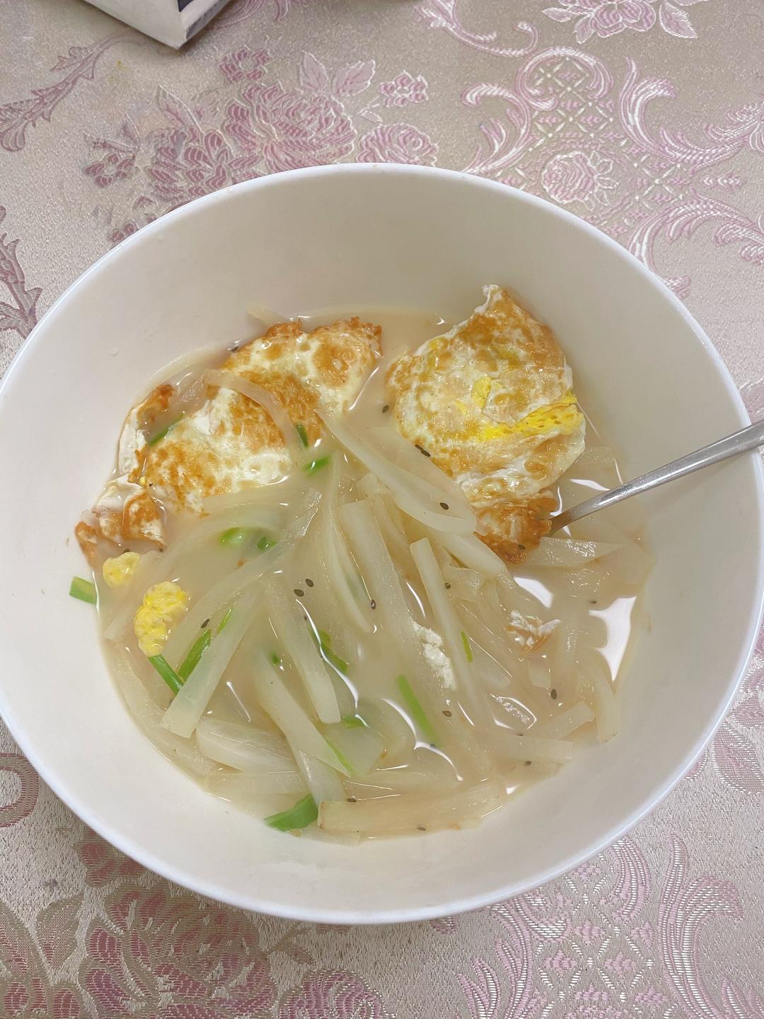 煎蛋萝卜汤（瘦身）