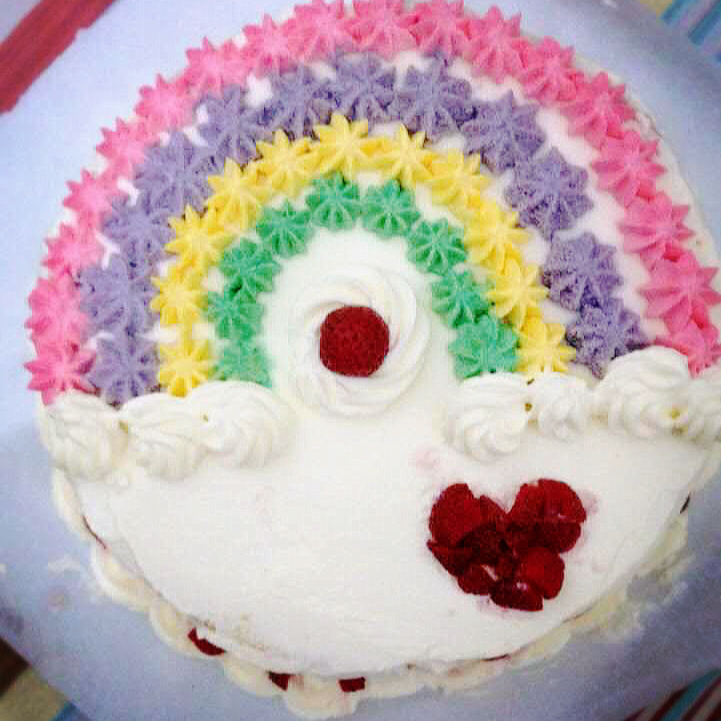 详细的裱花教程--彩虹蛋糕