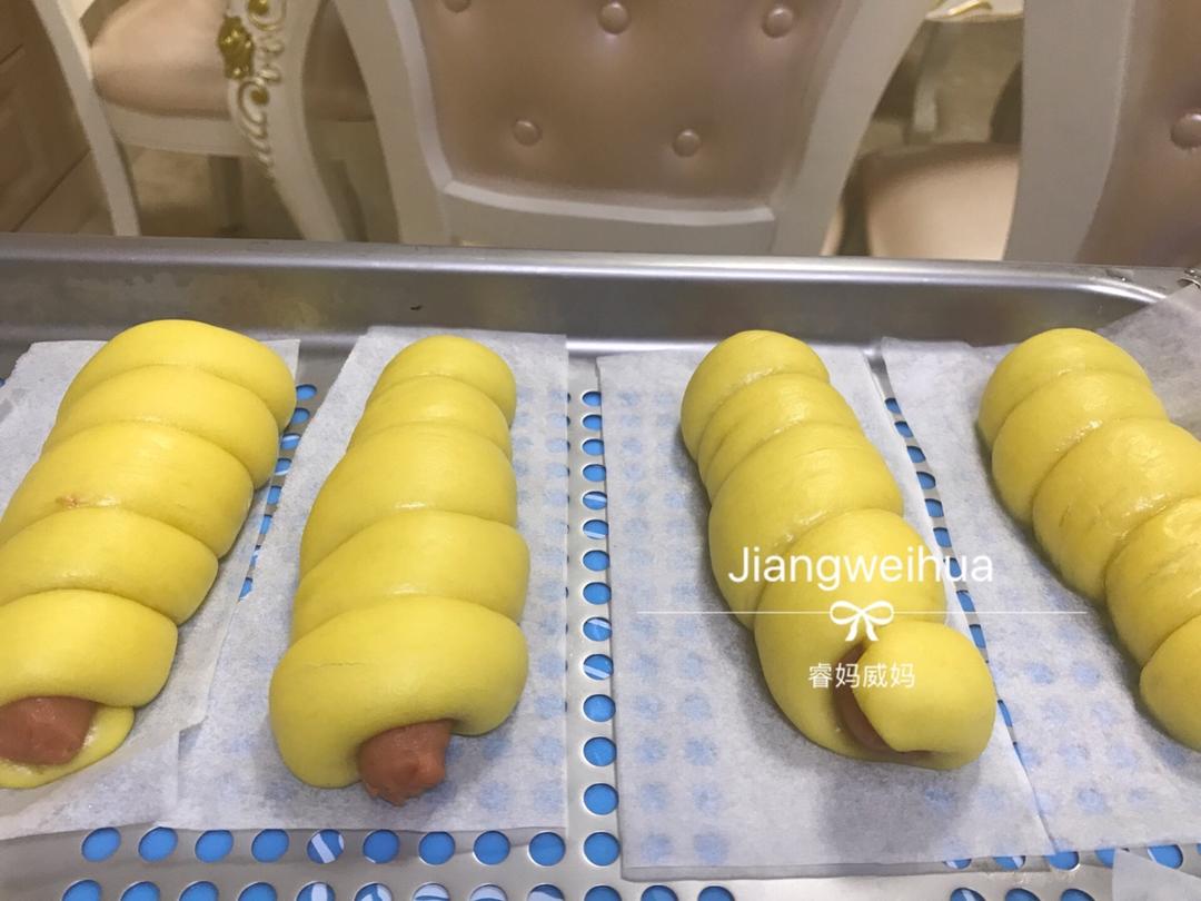 快手火腿卷～一次发酵