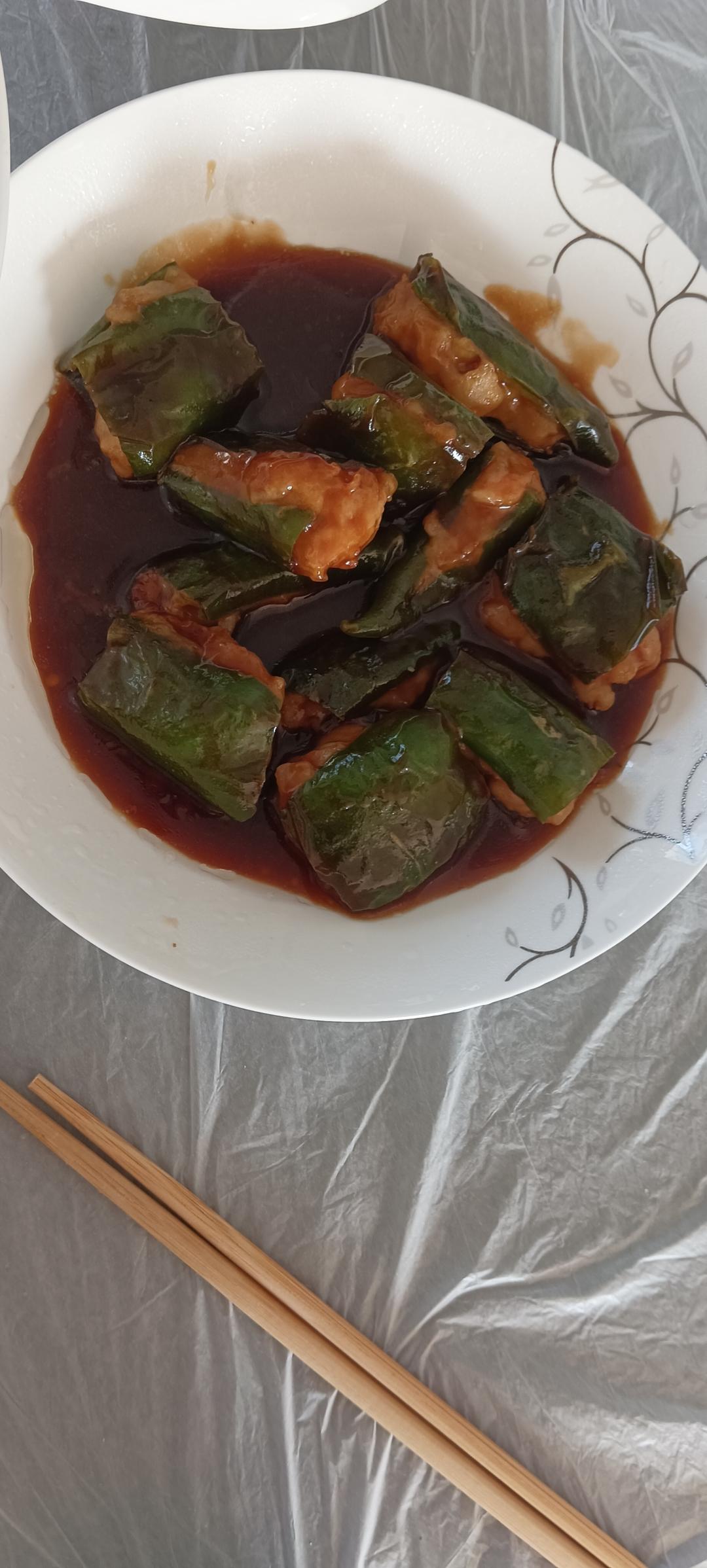 年夜菜不可少的青椒酿虾滑！杠杠的好吃