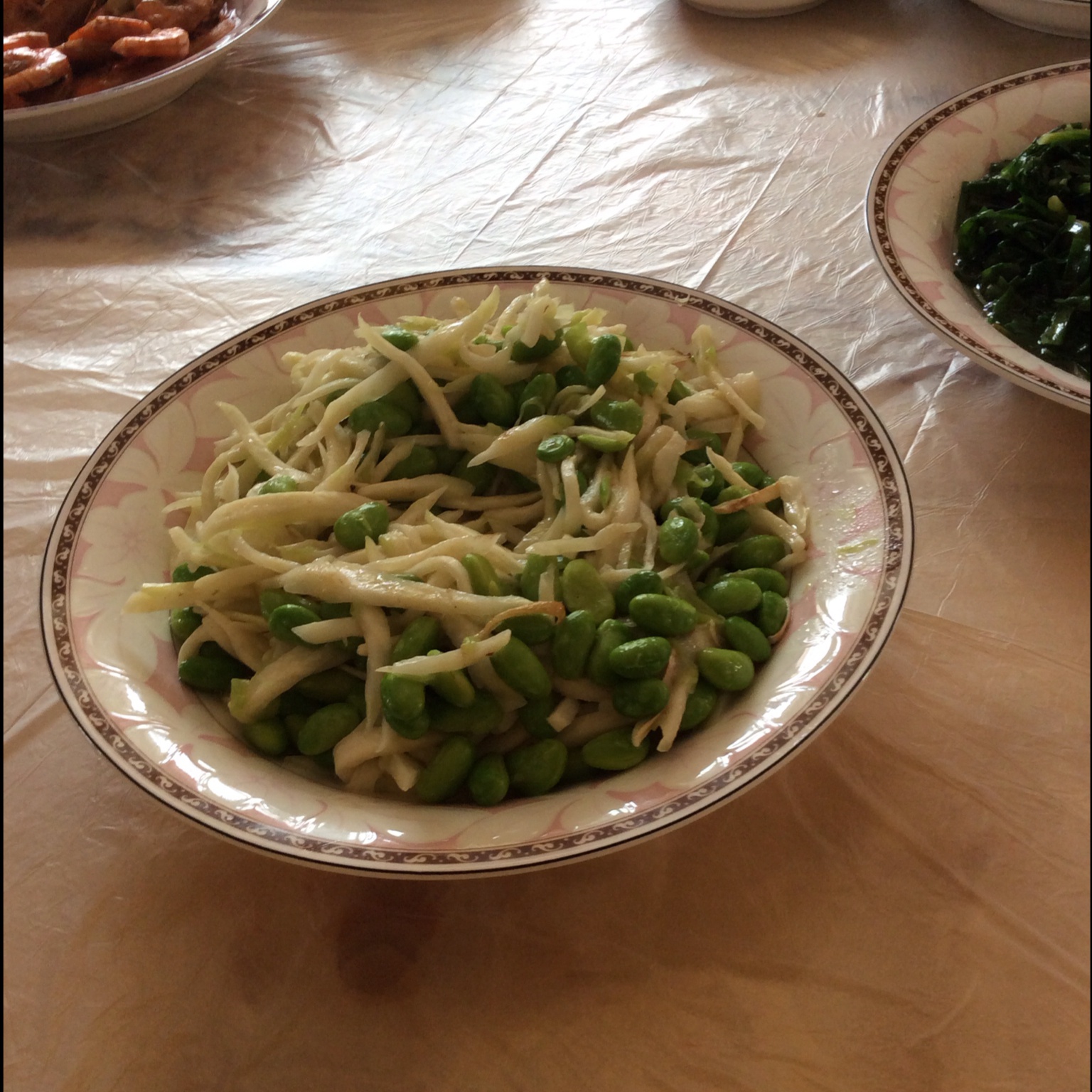 清炒茭白毛豆