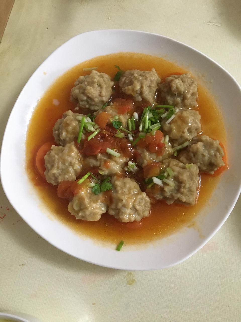 清蒸藕丁肉丸子