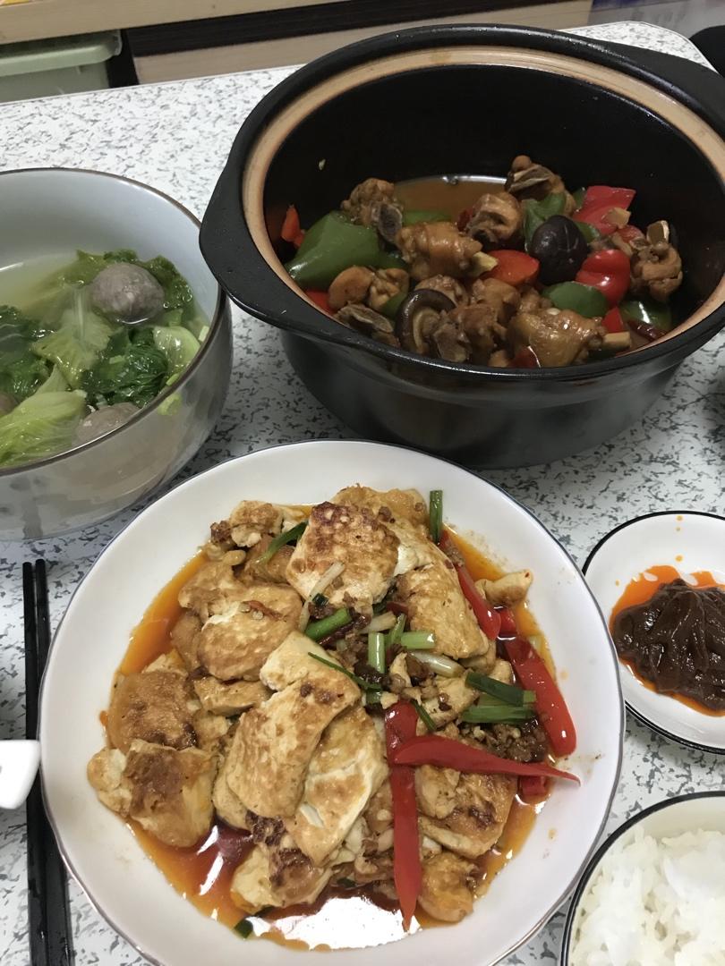 焖煎豆腐