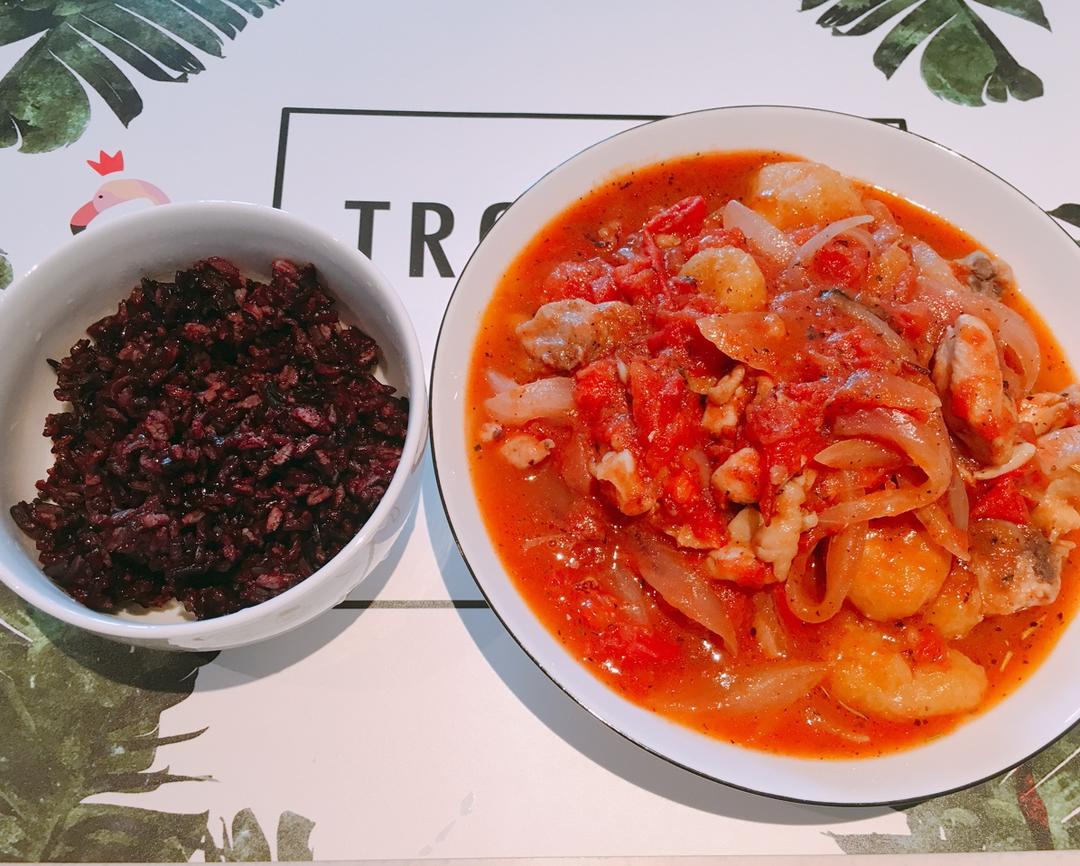 番茄炖鸡胸丨健康·三餐