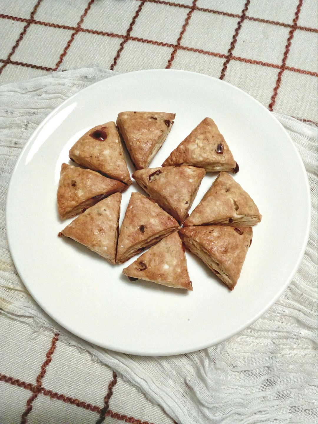 红枣蔓越莓豆腐司康scone（无糖无蛋奶，也可做无油版）松饼 轻食主义