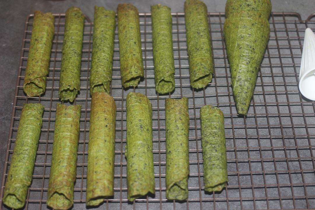 五色香脆黑芝麻蛋卷-平底锅版