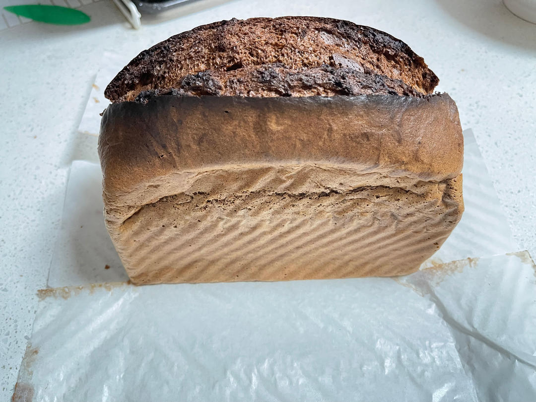 柔软的黑钻吐司🍞可可蛋糕夹牛奶吐司 一箭双雕的美味