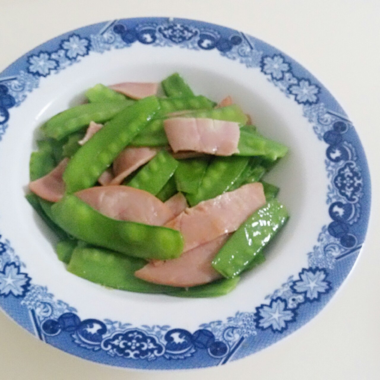 荷兰豆炒火腿
